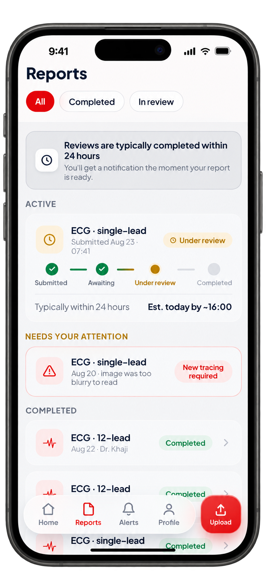 Kalbi app: Access your reports
